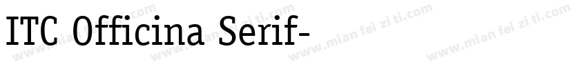 ITC Officina Serif字体转换